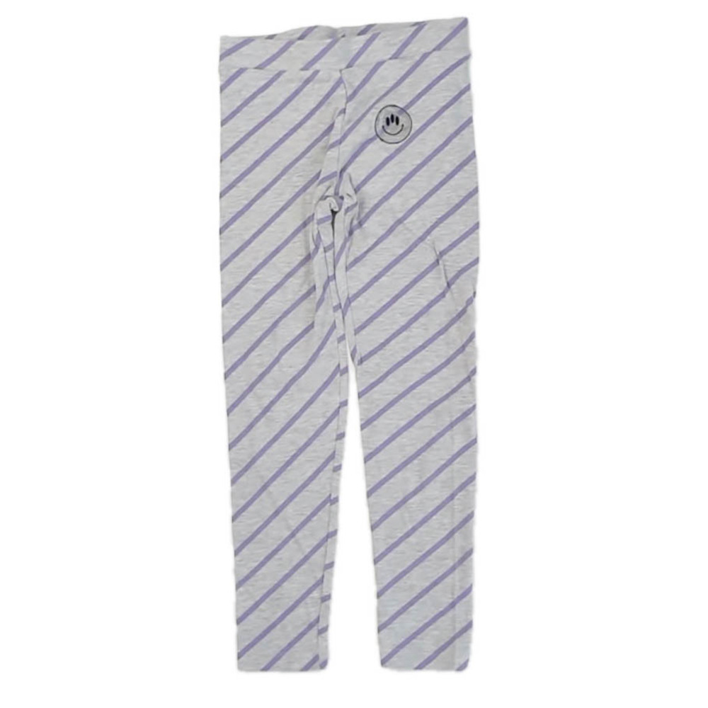 Rockets of Awesome Girls Gray | Purple Leggings size: 7 Years